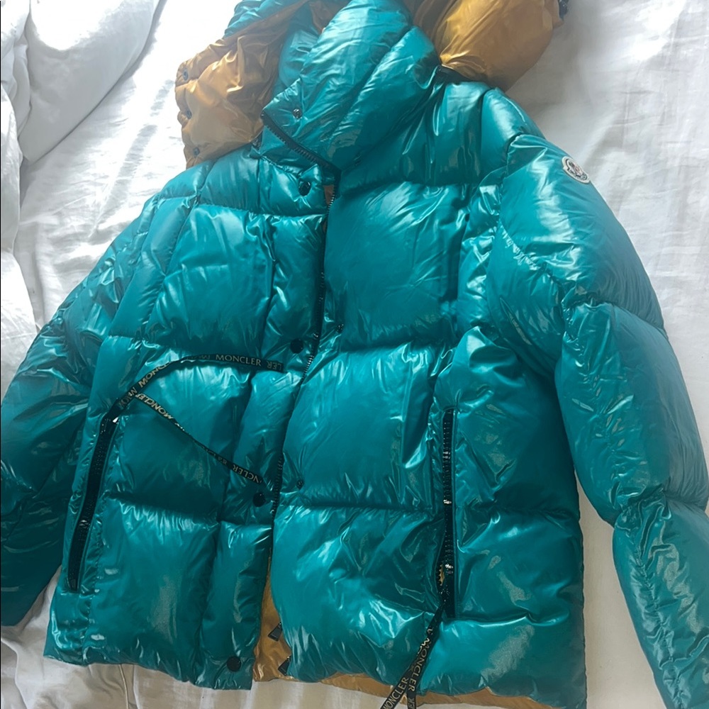 Moncler Women's Teal Puffer Jacket